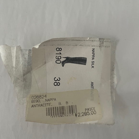 Walter Steiger Antracite Nappa Leather Snake Skin Boots Size 7 - Picture 11 of 13